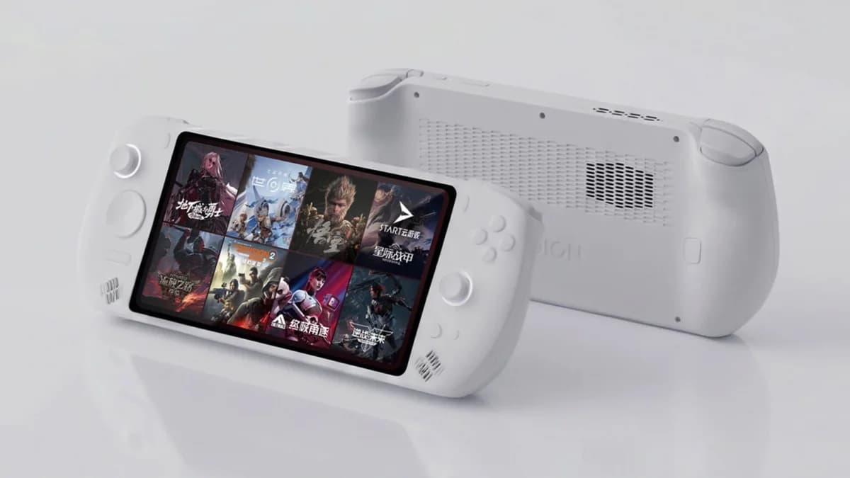 Lenovo Legion C700 white 7.82-inch Android cloud gaming handheld with TMR sticks