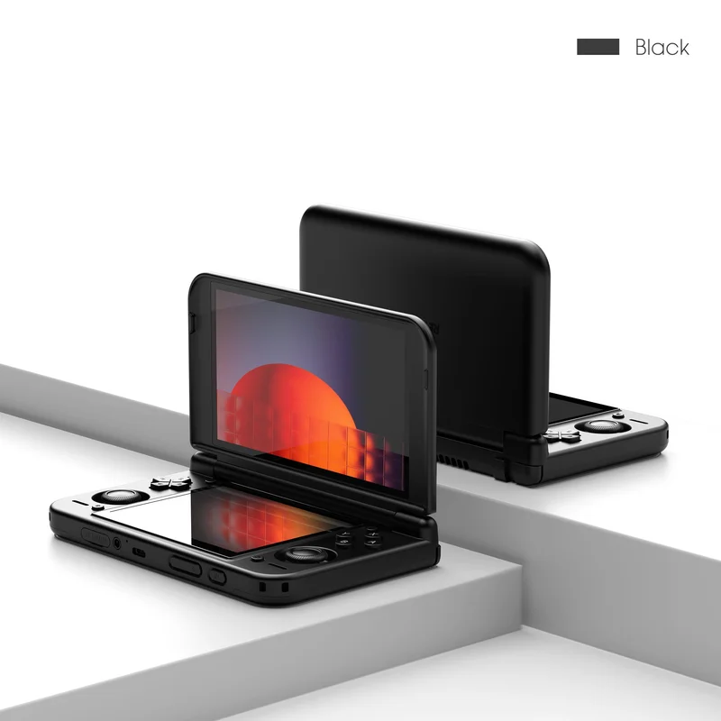 Retroid Pocket Duo Lite Plus black dual-screen Android clamshell with Q-7790