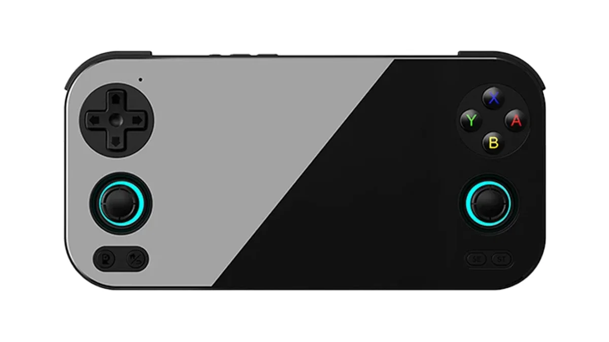 Anbernic RG476H handheld with a 4.7-inch display and dual analog sticks