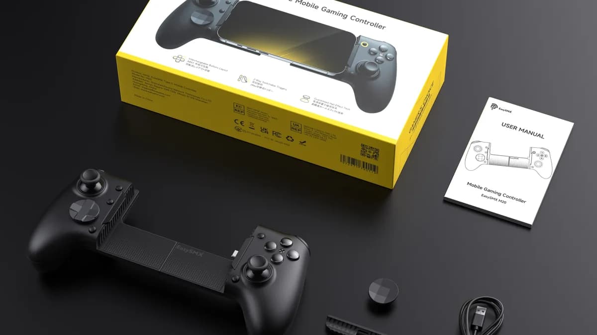 EasySMX M20 mobile gaming controller with rotating buttons