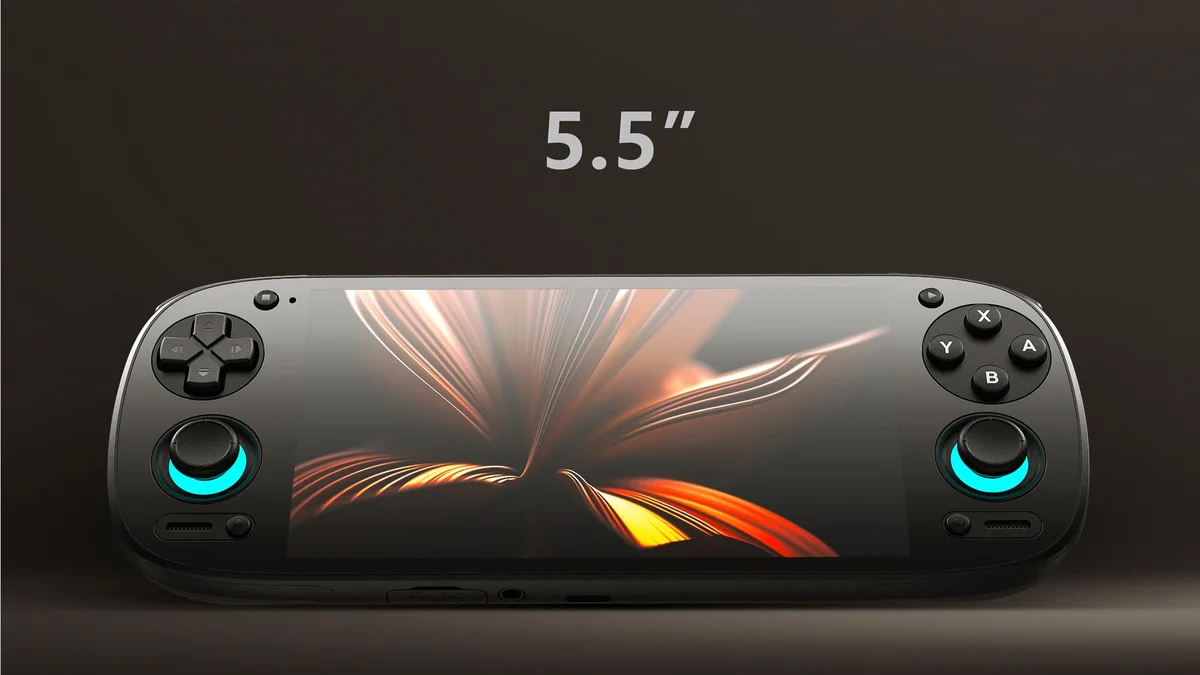 Retroid Pocket 5 handheld gaming device with AMOLED display