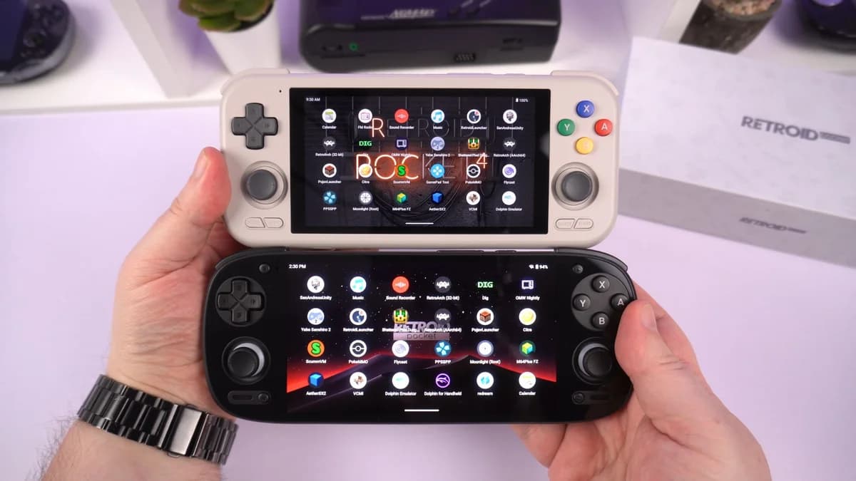Retroid Pocket 5 vs 6 handheld comparison side by side