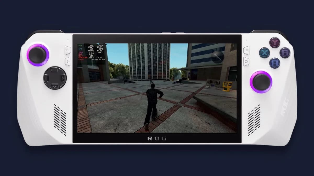 Handheld running a game with a live performance overlay after the SteamOS 3.8 and RPCS3 July 2026 update